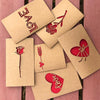 Retro Kraft Paper Hollowed Love Greeting Card Valentine Day Message Card(Hit The Heart)
