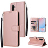 For Samsung Galaxy A56 5G 3-Card Slots Multifunctional Leather Phone Case(Rose Gold)