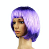 Party Cosplay Headwear Straight Short PET Wigs For Female(Lavender)