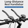 BG-HX-FS-04 Bicycle Aluminum Alloy Frosted Split Rest Bar Mountain Long-Distance Rest Bar Road Bike Bend Bar Riding Equipment(Black)