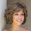 Wig-449 Brown+Light Gold Ladies Short Curly Hair High Temperature Silk Chemical Fiber Wig Headgear