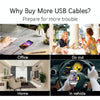 2 in 1 USB to 8 Pin + Micro USB Magnetic Metal Interface Nylon Braided Charging Cable, Length: 1m(Silvery)