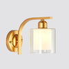 5W Warm Light Simple Bedroom Study Bedside Lamp LED Wall Lamp Creative Corridor Wall Lamp(2033 Gold)