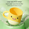 Water Mug Brushing Cup Baby Home Cute Cartoon Drop-Proof Eco-Friendly Dinosaur Cup(Yellow)