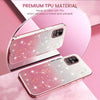 ForSamsung Galaxy A51 5G Gradient Glitter Flower All-inclusive Phone Case(Pink)