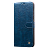 For Galaxy S20 Ultra Business Style Oil Wax Texture Horizontal Flip Leather Case, with Holder & Card Slots & Wallet(Blue)