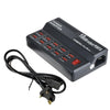 W-838 60W 10 Ports USB Fast Charging Dock Desktop Smart Charger AC100-240V, UK Plug