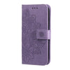 For Xiaomi Redmi K70 / K70 Pro 7-petal Flowers Embossing Leather Phone Case(Light Purple)