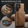 For Samsung Galaxy S24 Ultra 5G DG.MING M6 Series RFID Tri-fold Card Bag Removable Leather Phone Case(Brown)