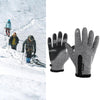 HUMRAO Outdoor Riding Fleece Warm Non-Slip Touch Screen Gloves Ski Motorcycle Gloves, Size:L(Grey)