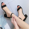 Women Summer Open Toe Sandals, Size:39(Black)