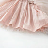 Winter Girls Patchwork Five-pointed Star Mesh Long-sleeved Dress, Kid Size:100cm(Pink)