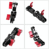 Aluminium Alloy 360 Degree Rotating Mount Adapter Adjustable Arm Connector for GoPro Hero11 Black / HERO10 Black /9 Black /8 Black /7 /6 /5 /5 Session /4 Session /4 /3+ /3 /2 /1, DJI Osmo Action and Other Action Cameras(Red)