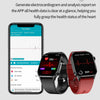 ET580 2.04 inch AMOLED Screen Sports Smart Watch Support Bluetooth Call /  ECG Function(Black Leather Band)