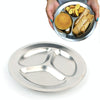 Picnic 3 Grid Round Plate Outdoor Barbecue Non-magnetic 201 Stainless Steel Grid  [late