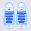 16 PCS / Set Running No Tie Shoelaces Fashion Unisex Athletic Elastic Silicone ShoeLaces(Royal Blue)