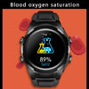 F6 1.28 inch IPS Screen 2 in 1 Bluetooth Earphone Smart Watch, Support Heart Rate & Blood Oxygen Monitoring / Bluetooth Music, Style:Silicone Strap(Black)