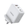 DUZZONA T9 65W Dual USB-C / Type-C+USB GaN Fast Charger, Specification:UK Plug