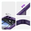 For Samsung Galaxy Z Flip6 360 Holder MagSafe Acrylic Hybrid TPU Phone Case(Purple)
