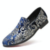 Men Casual Fashion Glitter Shoe Slip-on Shoes Loafers, Size:45(Blue)