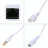 RJ45 PoE Injector Splitter Cable Set - White (2.1x5.5mm Jack)