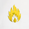 2pcs /Set Acrylic Flame Mirror Stereo Wall Stickers Home Decoration Soft Mirror(Gold)