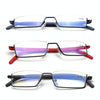 Lightweight Anti-blue Light Presbyopic Glasses Senior Clear Glasses With Case, Degree: 4.00(Blue)