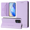 For Samsung Galaxy A33 5G RC01 Dual-Folded Magnetic Suction RFID Leather Phone Case(Light Purple)