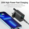 JOYROOM L-QP2011 20W USB+USB-C/Type-C Fast Charger with Cable Set, UK Plug(Black)