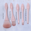 Mini Makeup Brush Set Portable Tool Beauty Makeup Brush Small Waist Brush, Style:Lollipop Skin Color 5 Sticks + Stand