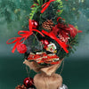 10pcs Clear Acrylic Christmas Decoration Hangers DIY Blank Xmas Tree Ornament With Rope, Style: Triangle Round