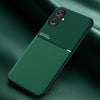 For Samsung Galaxy A06 4G Classic Tilt Strip Grain Magnetic PC Hybrid TPU Phone Case(Green)