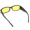 UV Protection Yellow Resin Lens Reading Glasses with Currency Detecting Function, +4.00D