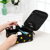 Large Capacity Portable Lady Waterproof Padded Travel Cosmetic Bag Beautician Storage Bags Women Makeup Bag(Style B Black Lemon)