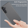 For Samsung Galaxy A55 5G Frosted Translucent TPU Hybrid PC Full Coverage Phone Case(Black)