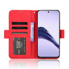 For Realme 13+ 5G Global Skin Feel Calf Texture Card Slots Leather Phone Case(Red)