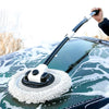 Soft Hair Curved Rod Car Wash Long Handle Telescopic Mop, Color: Black White Replacement Head