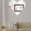 27pcs /Set Acrylic Heart Shaped Mirror Wall Stickers Home Decoration Soft Mirror(Gold)