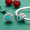 S925 Sterling Silver Romantic Snowflakes Beads DIY Bracelet Necklace Accessories
