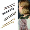 3 PCS Female Black Gold Barrettes Hair Clips Headbands Hair Accessories(2#Gold)