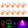 10 PCS 2W T3 Wedge Instrument Panel LED Light Dashboard Gauge Cluster Indicator Lamp Bulb(Pink Light)