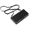 For Samsung Galaxy S25 Ultra 5G Crossbody Rhombic Zipper Tower Buckle Leather Phone Case with Lanyard(Black)