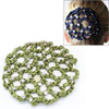 Beautiful Diamonds Bun Cover Snood Women Hair Net Ballet Dance Skating Headwear Accessories(Green)