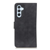 For Samsung Galaxy A36 5G KHAZNEH Retro Texture Horizontal Flip Leather Phone Case(Black)