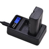 Lntelligent LCD Display USB Dual-charge Charger for For Sony NP-FM500H / NP-FM50 / NP-F550