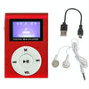 Mini Lavalier Metal MP3 Music Player with Screen, Style: with Earphone+Cable(Red)