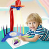 Children Multifunctional Writing Drawing Board Projection Lamp, without Watercolor Pen(Red)