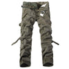 Mens Multi-Pocket Cotton Overalls Casual Sports Pants, Size: 31(Clay Army Green)