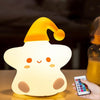Silicone Star Colorful Bedside Night Light, Spec: Remote Control