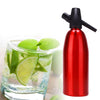 Manual Soda Siphon CO2 Dispenser Water Bubble Generator Cool Drink Cocktail Soda Machine Aluminum Bar DIY Soda Maker, Capacity: 1L(Red)